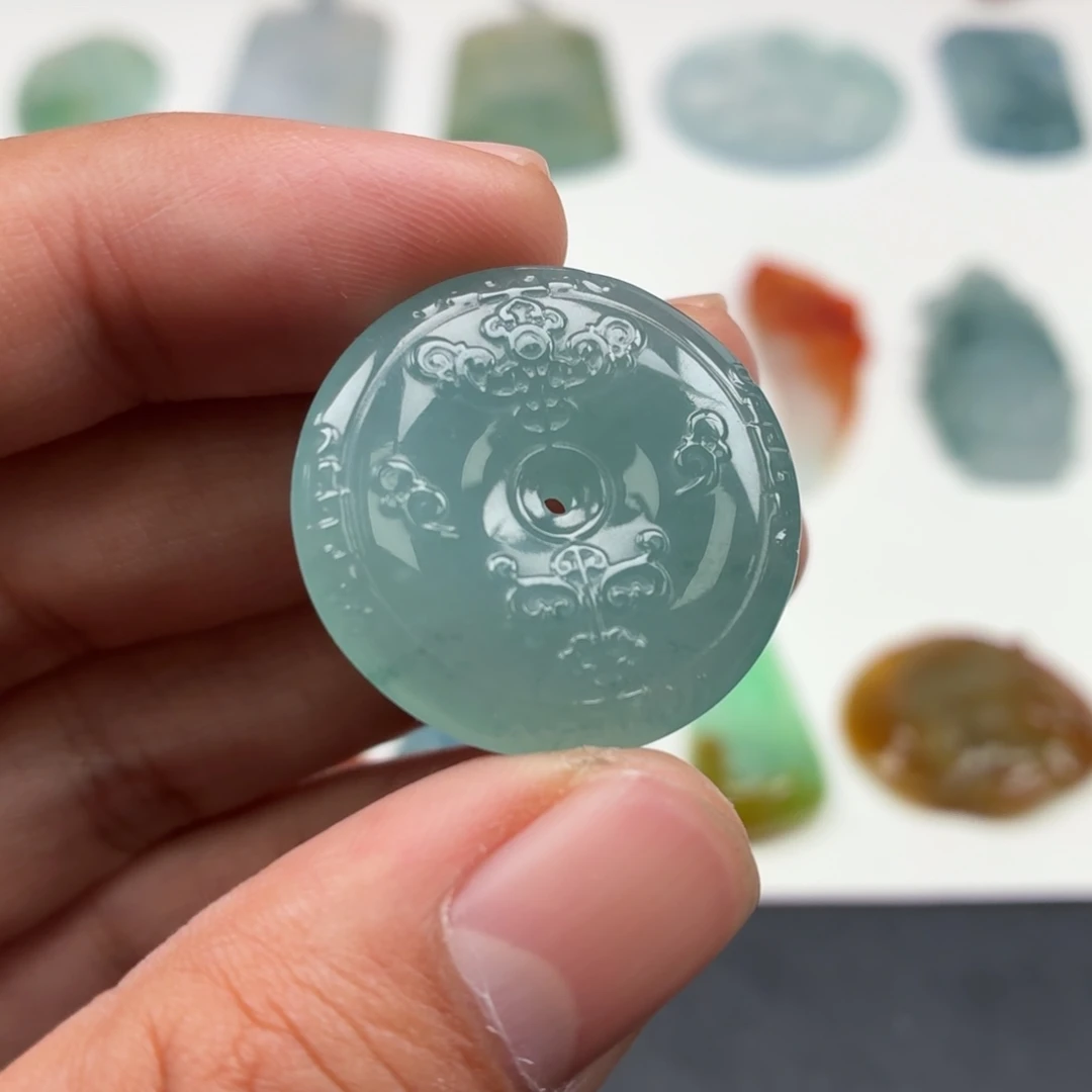 定制翡翠未镶嵌仿古扣