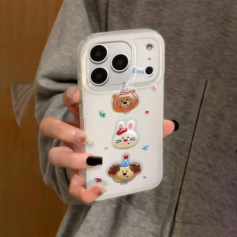 可爱帽子小狗适用苹果iPhone17/16/15华为p70/oppo/imd手机壳