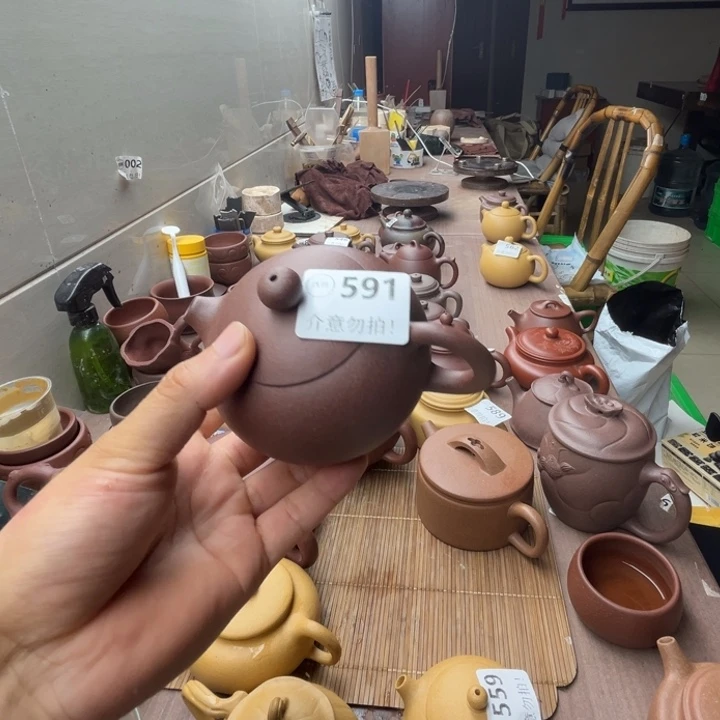 茶壶紫砂紫泥西施220左右瑕疵