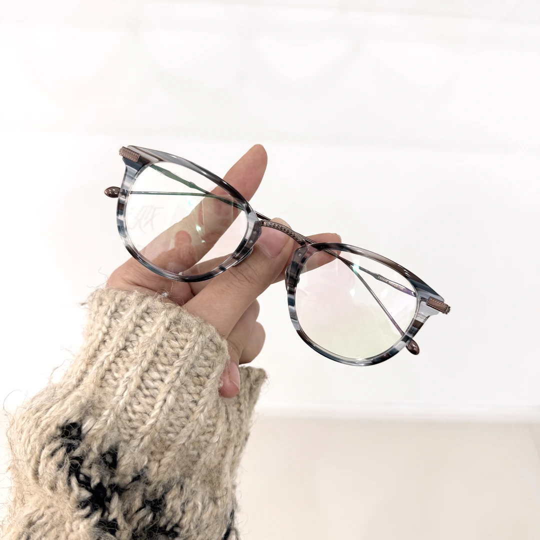 【GGH899】高品质牛角眼镜架 精致钛架 镜架+1.61防蓝光