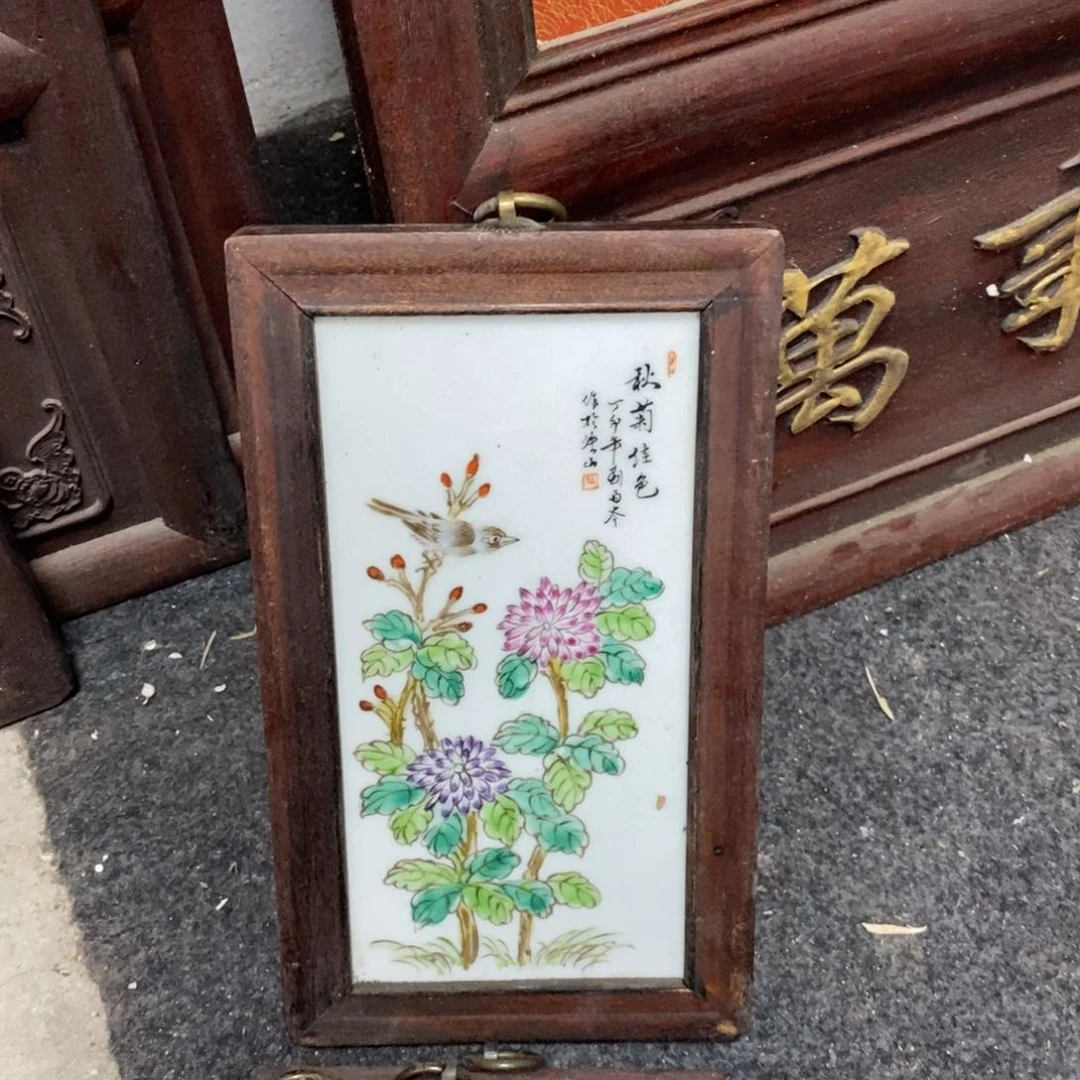 瓷片28*16*1景德镇瓷板画柴窑烧制