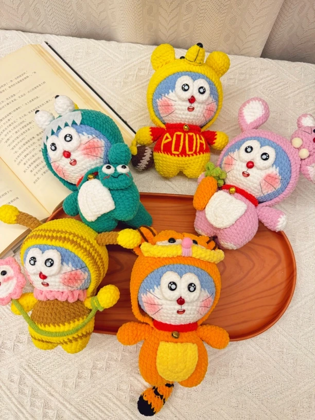 手工毛线钩织变装多啦成品摆件创意礼物送女友送朋友