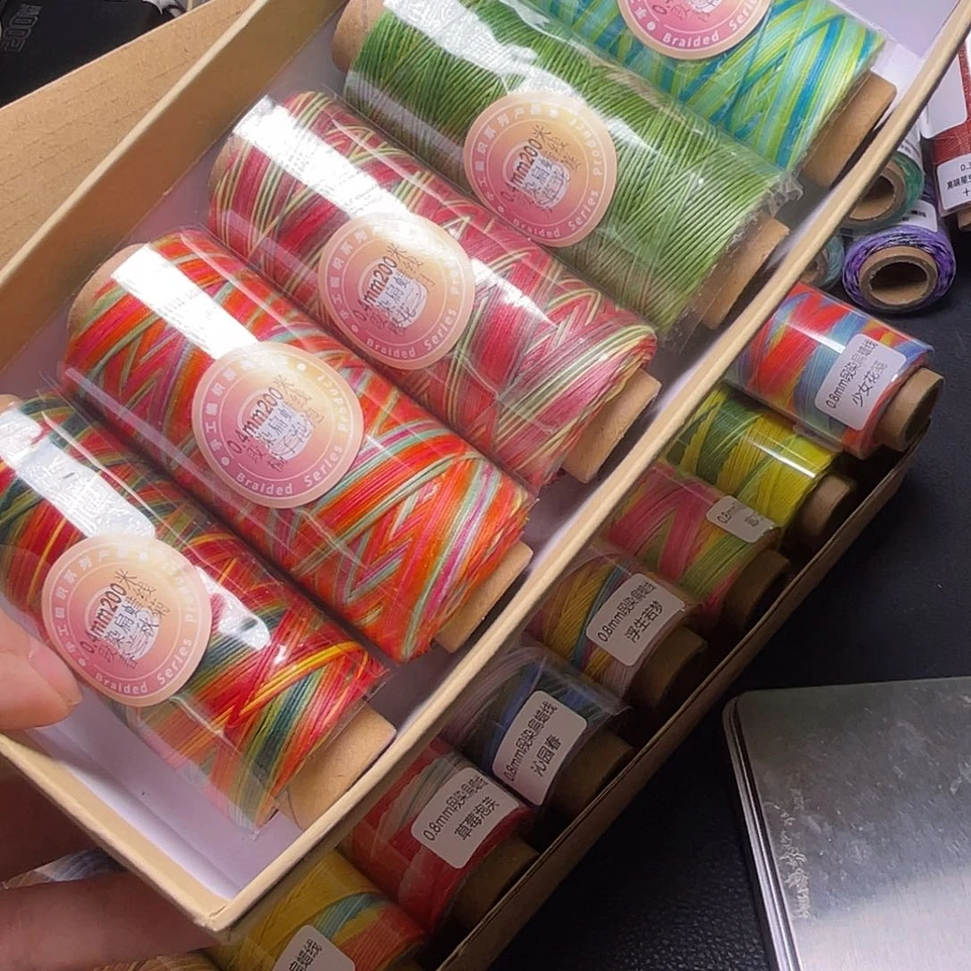 0.4段染扁蜡5色套盒