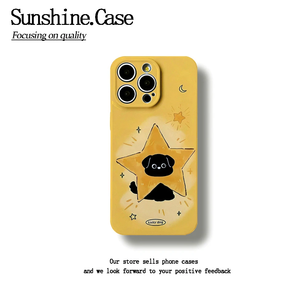 星星小狗菲林软壳适用苹果oppo华为vivo小米荣耀创意手机壳防摔