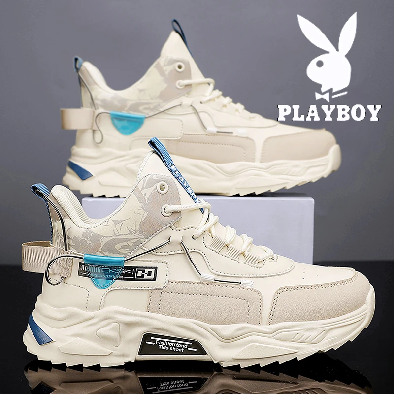 花花公子冬季男鞋2025新款高帮鞋子男款增高休冬季男款透气休闲鞋
