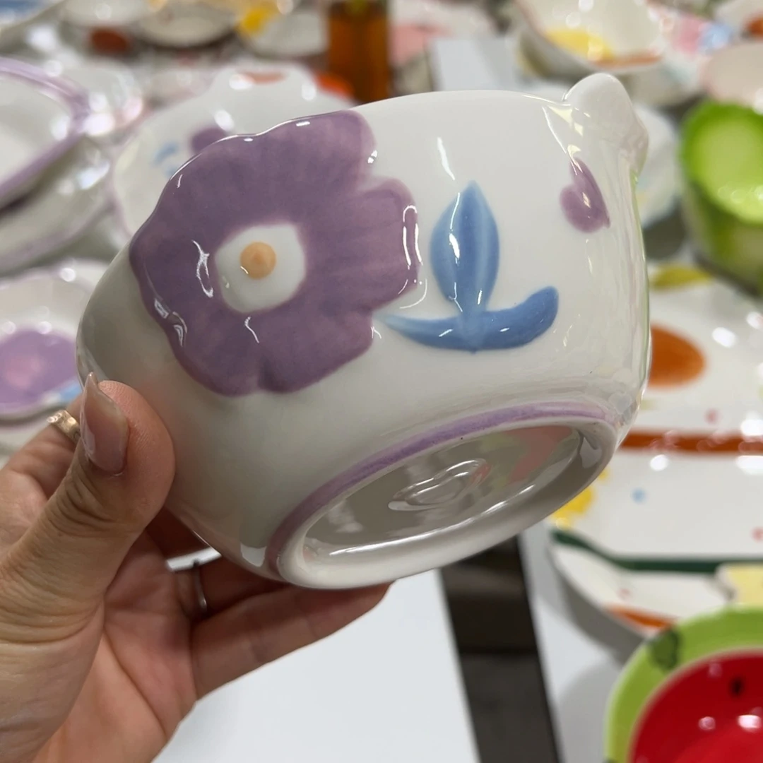 瓷片5个高温陶瓷釉下彩正品