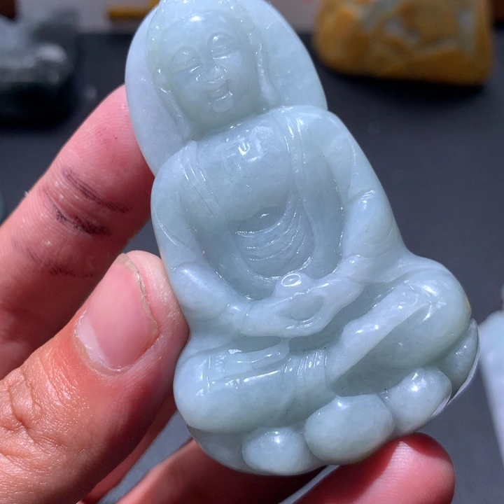 翡翠未镶嵌颈饰保真天然a货翡翠