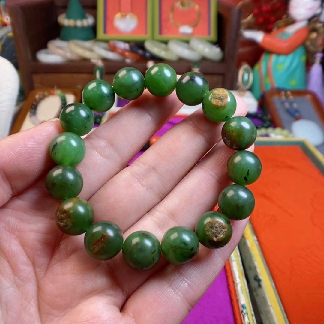 和田玉手链未镶嵌珈**ᴺ碧子