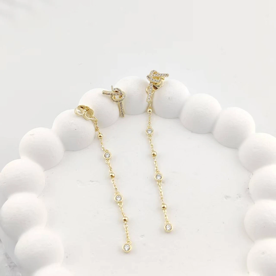 XUPING/旭平首饰 合金合成锆石耳饰 【潘生福利】气质GDY A00676332