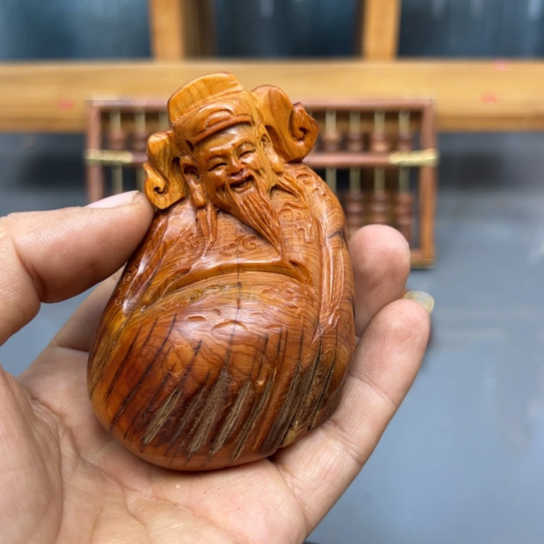 小***雨木崖柏木摆件手把件