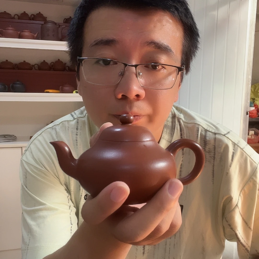 快***江茶壶紫砂朱泥梨壶