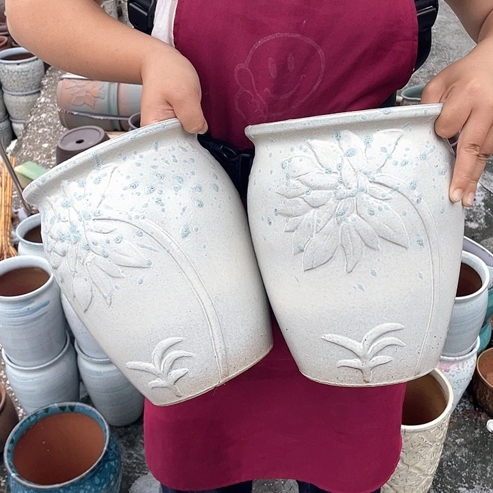 紫砂花盆口20高26正品正品