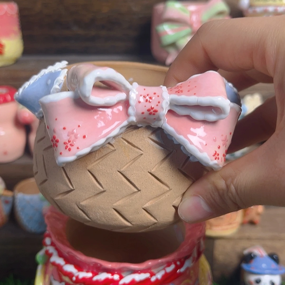 红陶小*圆老梧家多肉花盆