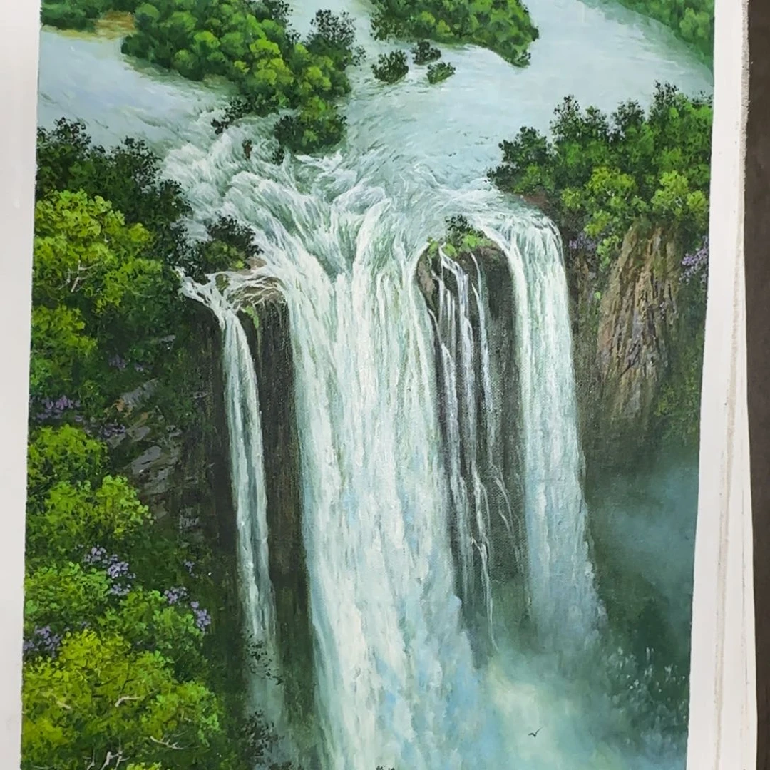 山***林油画加油加油努力加油加油