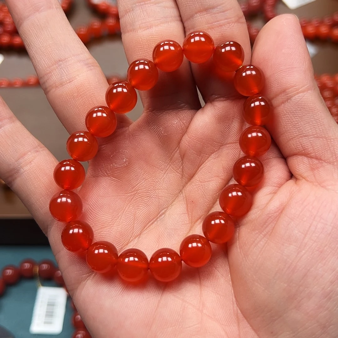 南红玛瑙未镶嵌手串保山料三眼井9m收藏级系列全品原矿