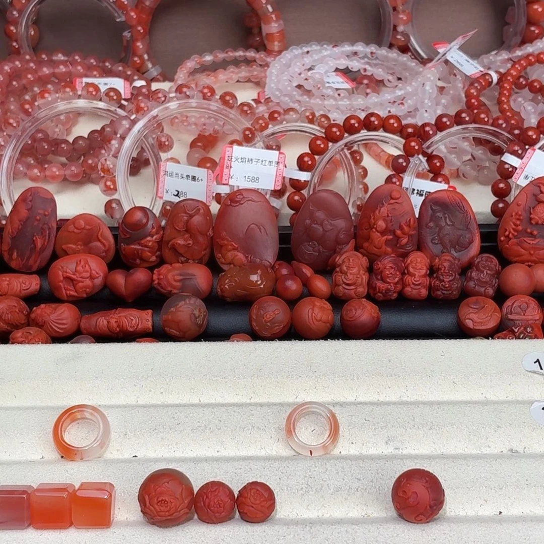 ****D南红玛瑙未镶嵌颈饰4