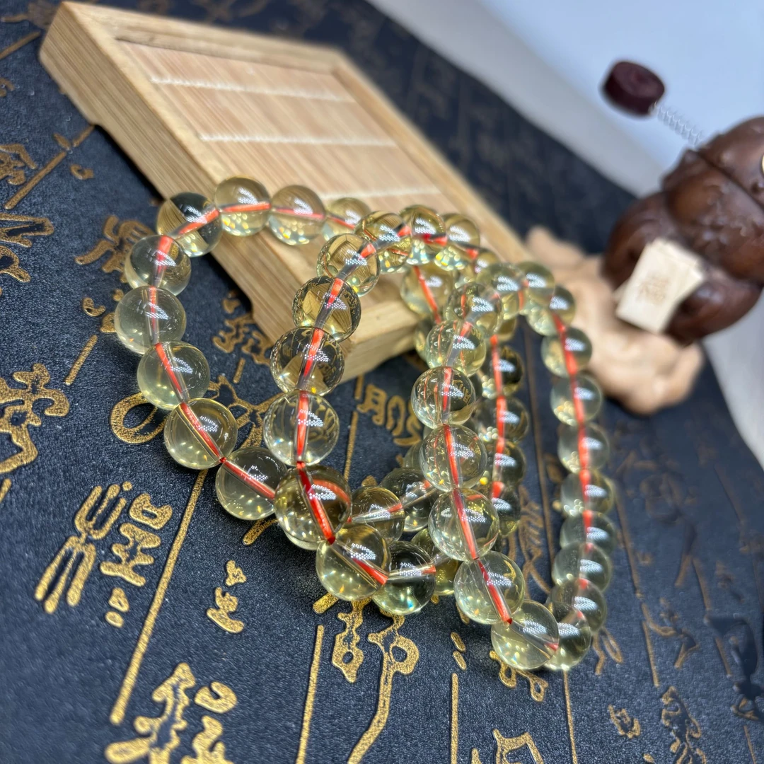 【奶爸珠宝】727 利比亚黄水晶手串多样性发其一