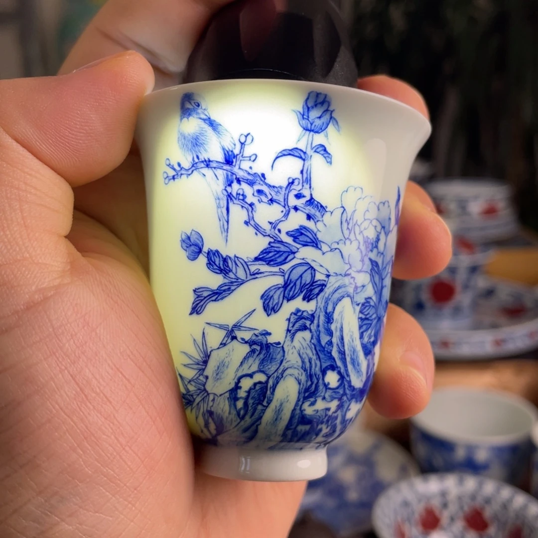 九段花鸟杯子系列