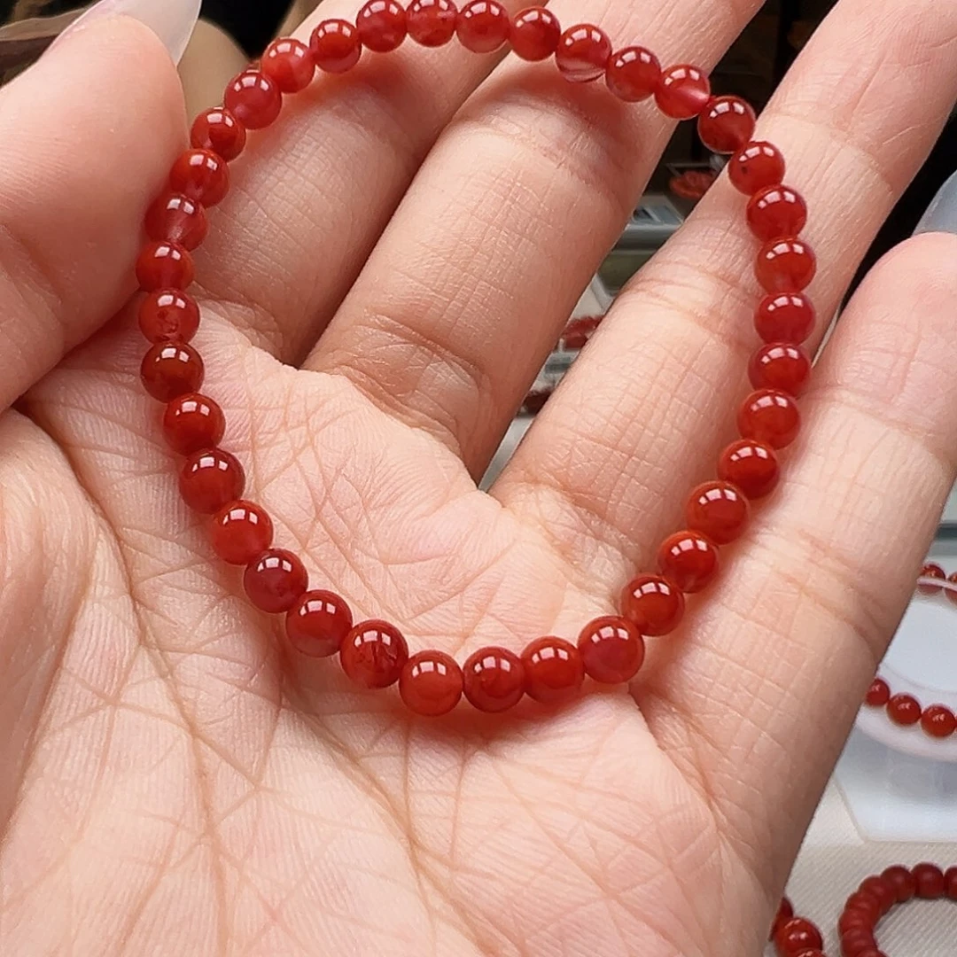 南红玛瑙未镶嵌手链