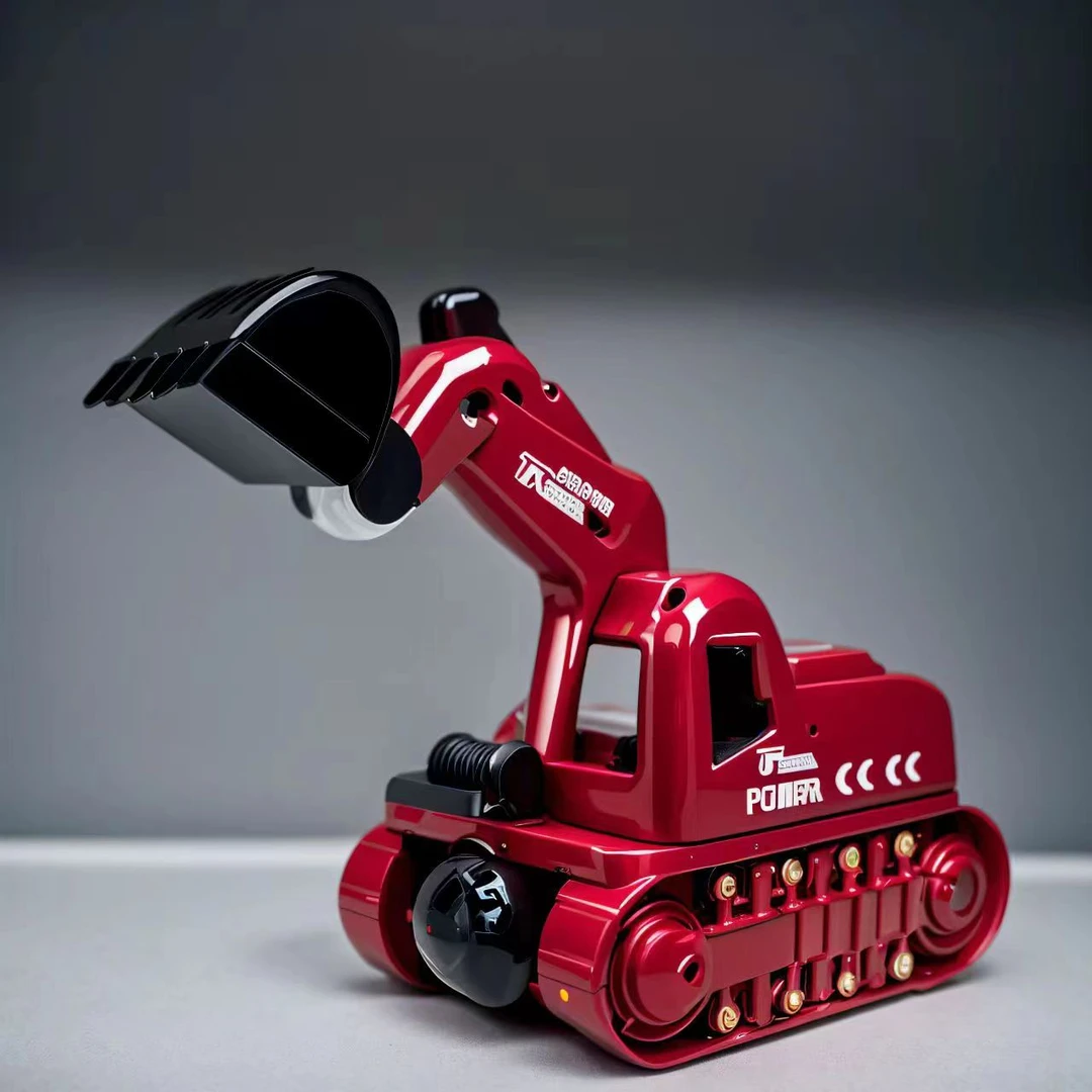 儿童电动挖掘机玩具车 益智男孩闪光音乐2-6岁3万向工程车挖土机