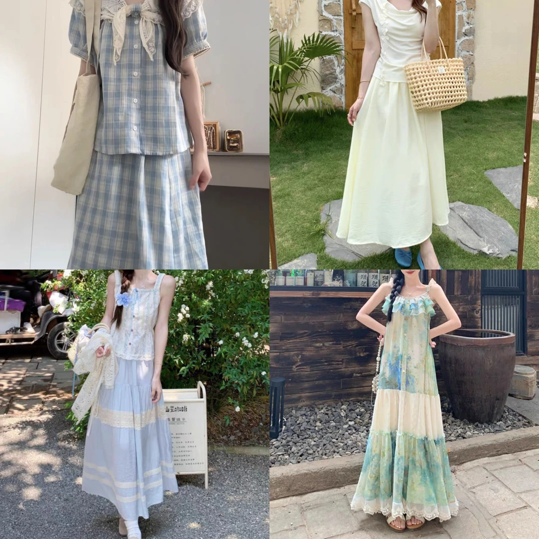 （15.99-59.9） 春季新款 四季多多 甜美公主风显瘦时尚温柔连衣裙