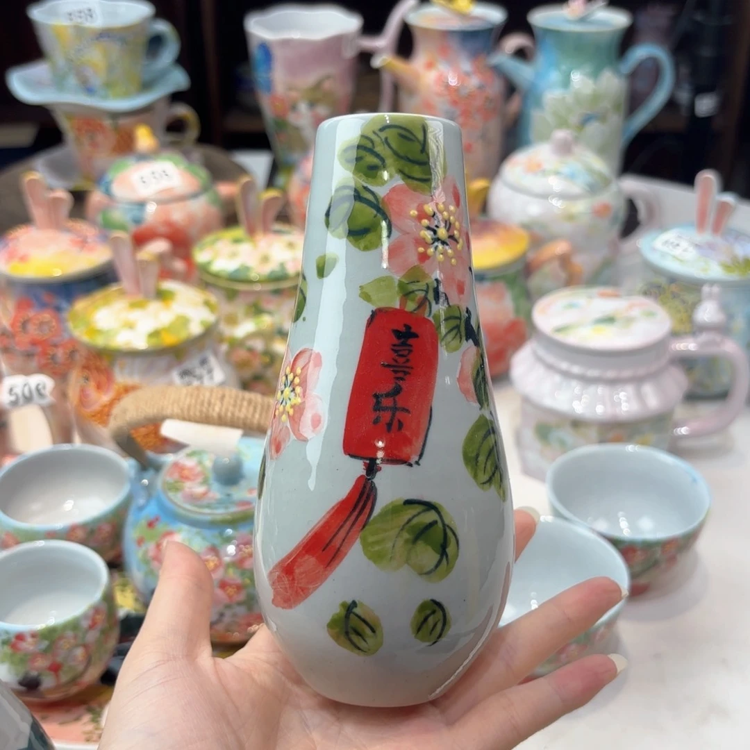 景德镇手绘高温釉下彩陶瓷茶具