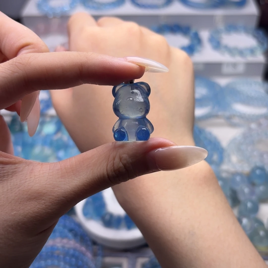 海蓝宝石未镶嵌手链特价小熊哦