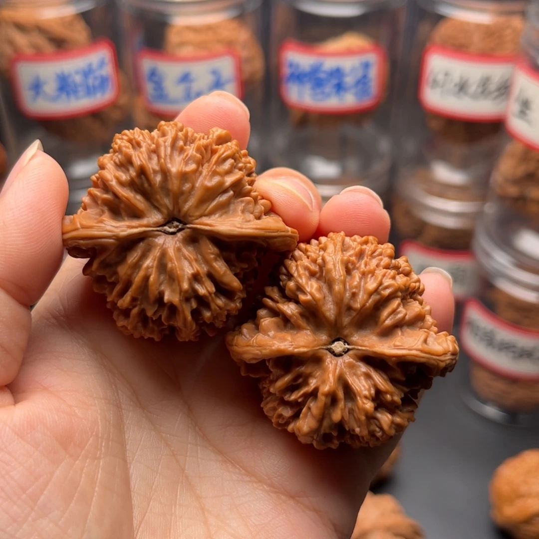 品***远把件文玩核桃43全品满天星