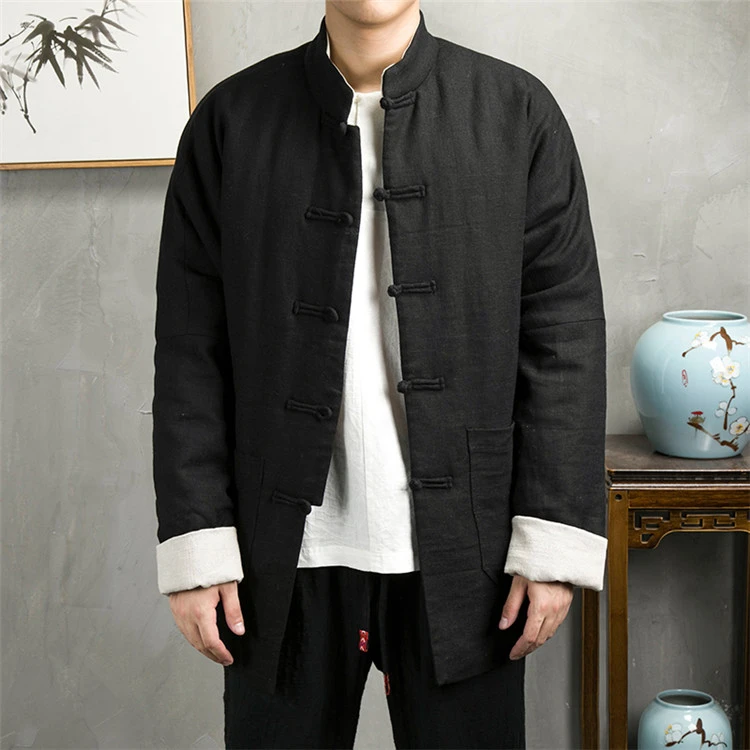 由天丨男士中国风棉衣加厚保暖棉服中式男装中老年唐装棉袄男外套