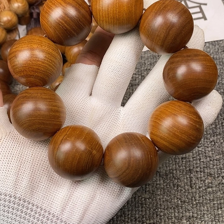 用***9檀香木手串/手链老山檀香黑肉虎纹檀香王3.0沉水