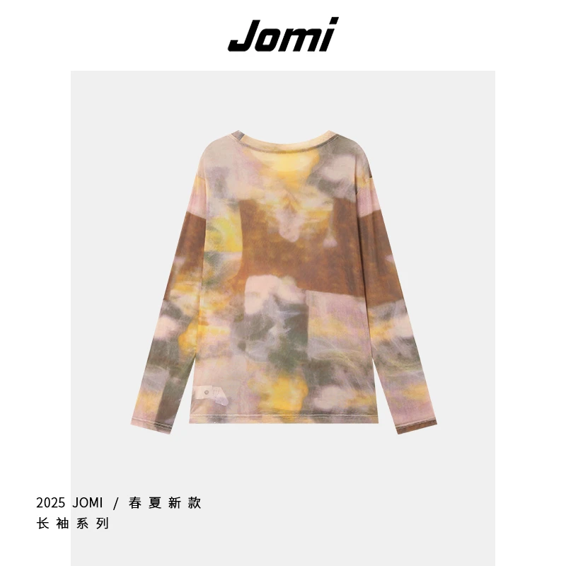 JOMI夏季新款薄款小众透气时尚长袖T恤