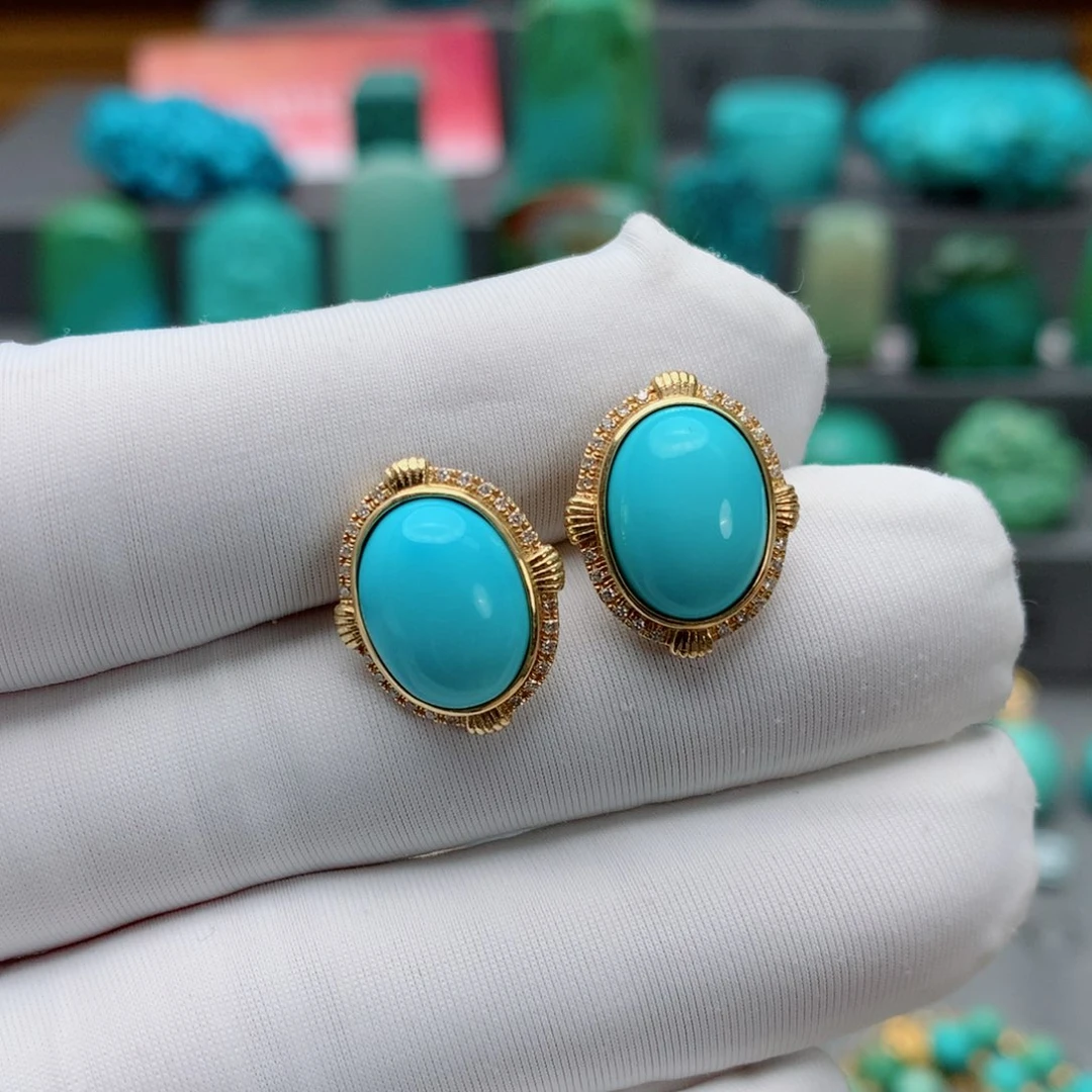 绿松石配饰18K金镶嵌