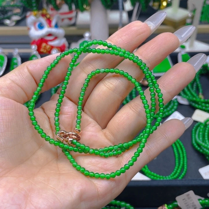 翡翠未镶嵌颈饰项链3