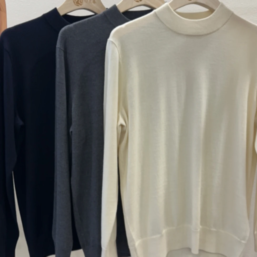 超精纺80/4纯羊绒男套衫