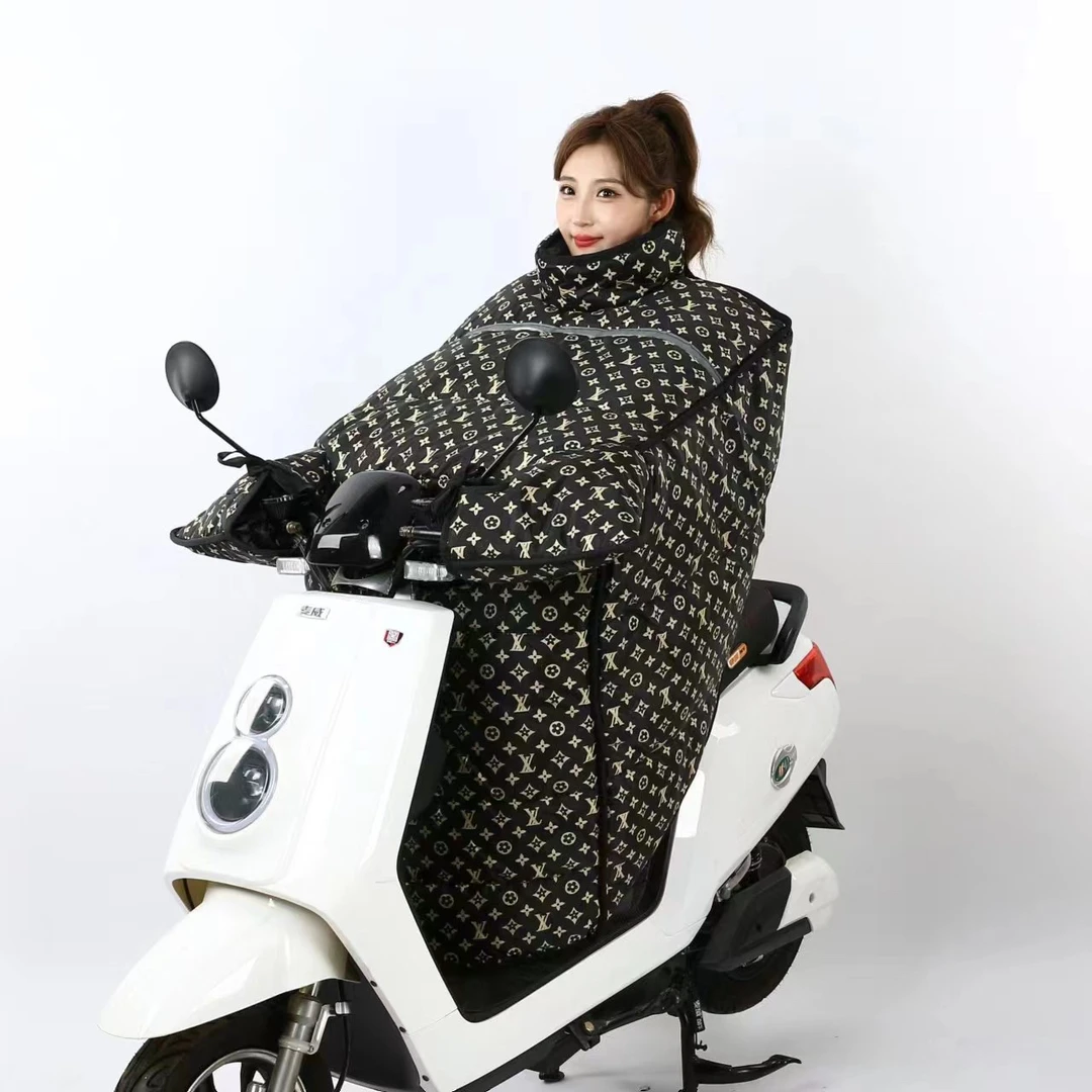 电动车冬季挡风被特厚护肩加绒加厚防寒加大侧翼电瓶车防风罩