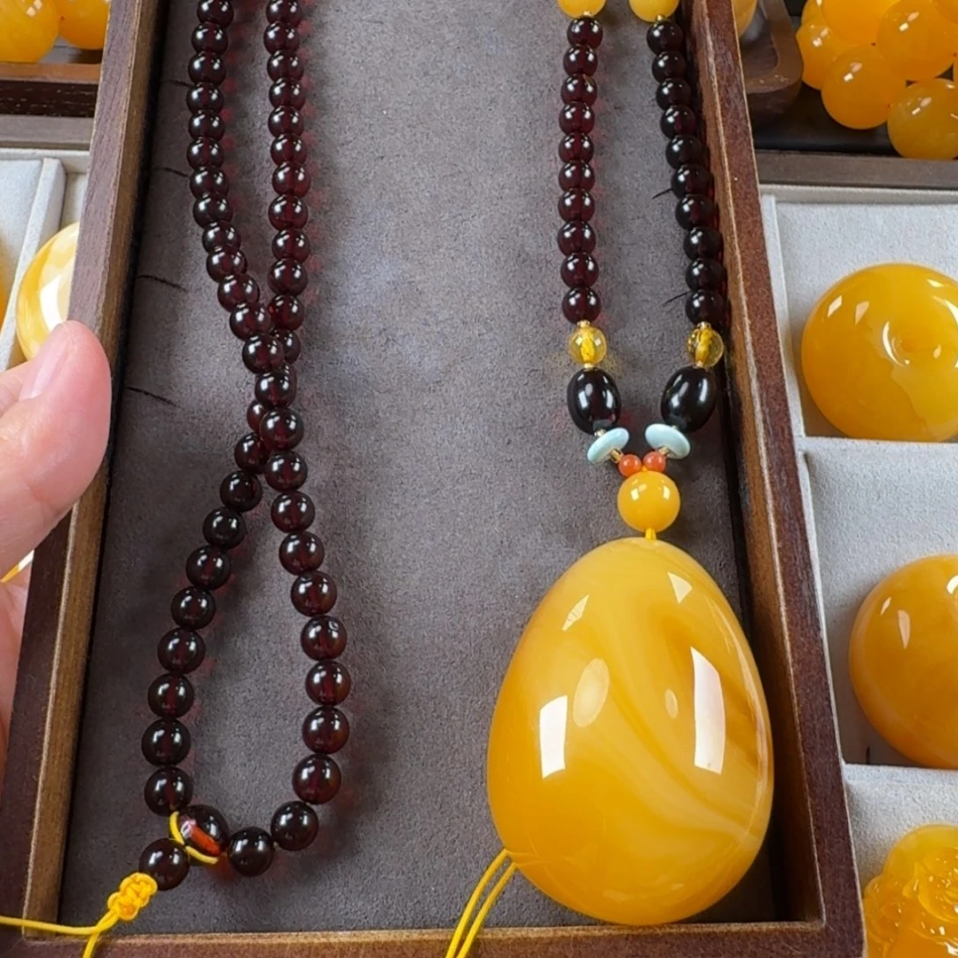 蜜蜡未镶嵌毛衣链