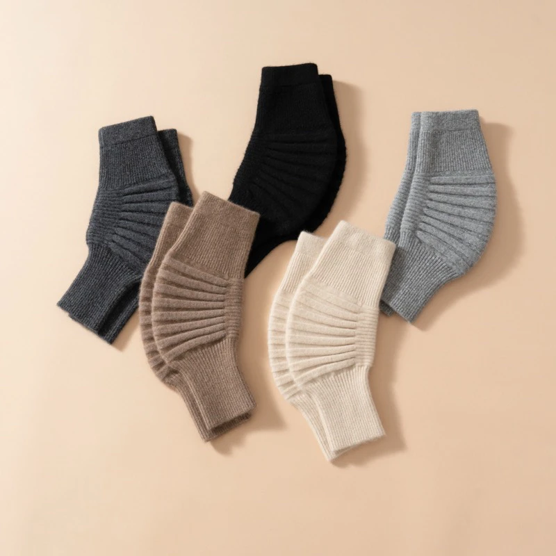 100%纯山羊绒护膝盖关节保暖老寒腿加长加大加厚针织保护套男女