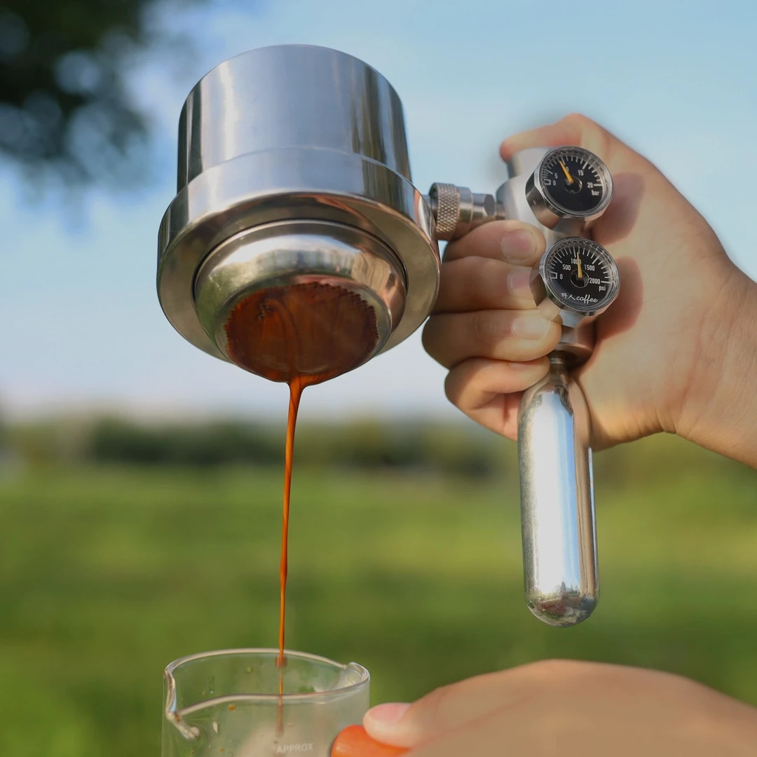 不锈钢气动咖啡机户外9Bar便携式神器家用小型浓缩意式