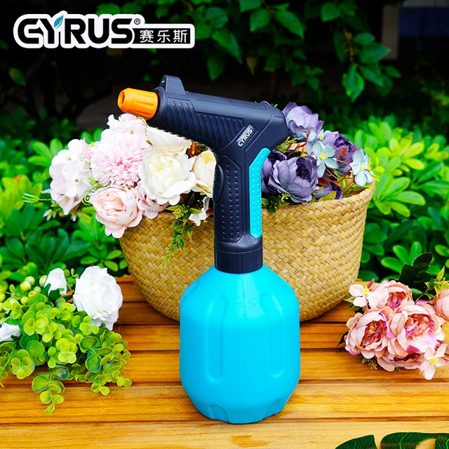 CYRUS赛乐斯电动喷壶-家用园艺浇花喷雾器雾状雾化1L大容量电喷壶