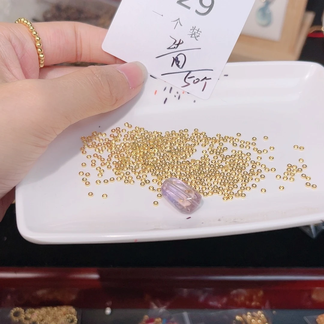 紫晶珠宝半成品银S925镀金镶嵌29