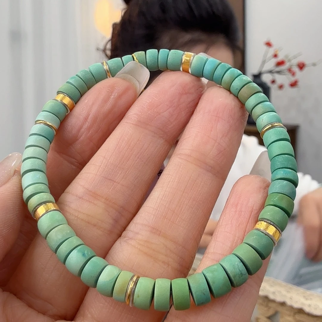 绿松石18K金镶嵌珠宝奇石