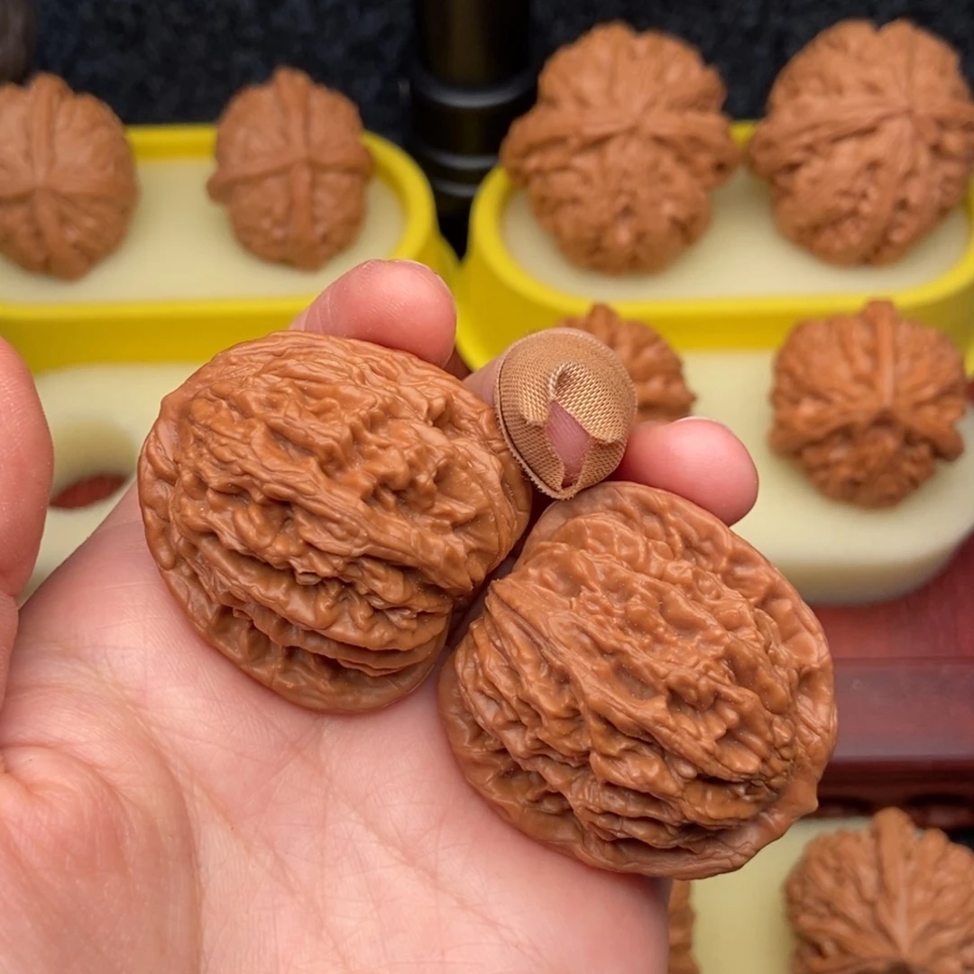 文玩核桃吊坠早*-38➕精品红皮麦穗虎头