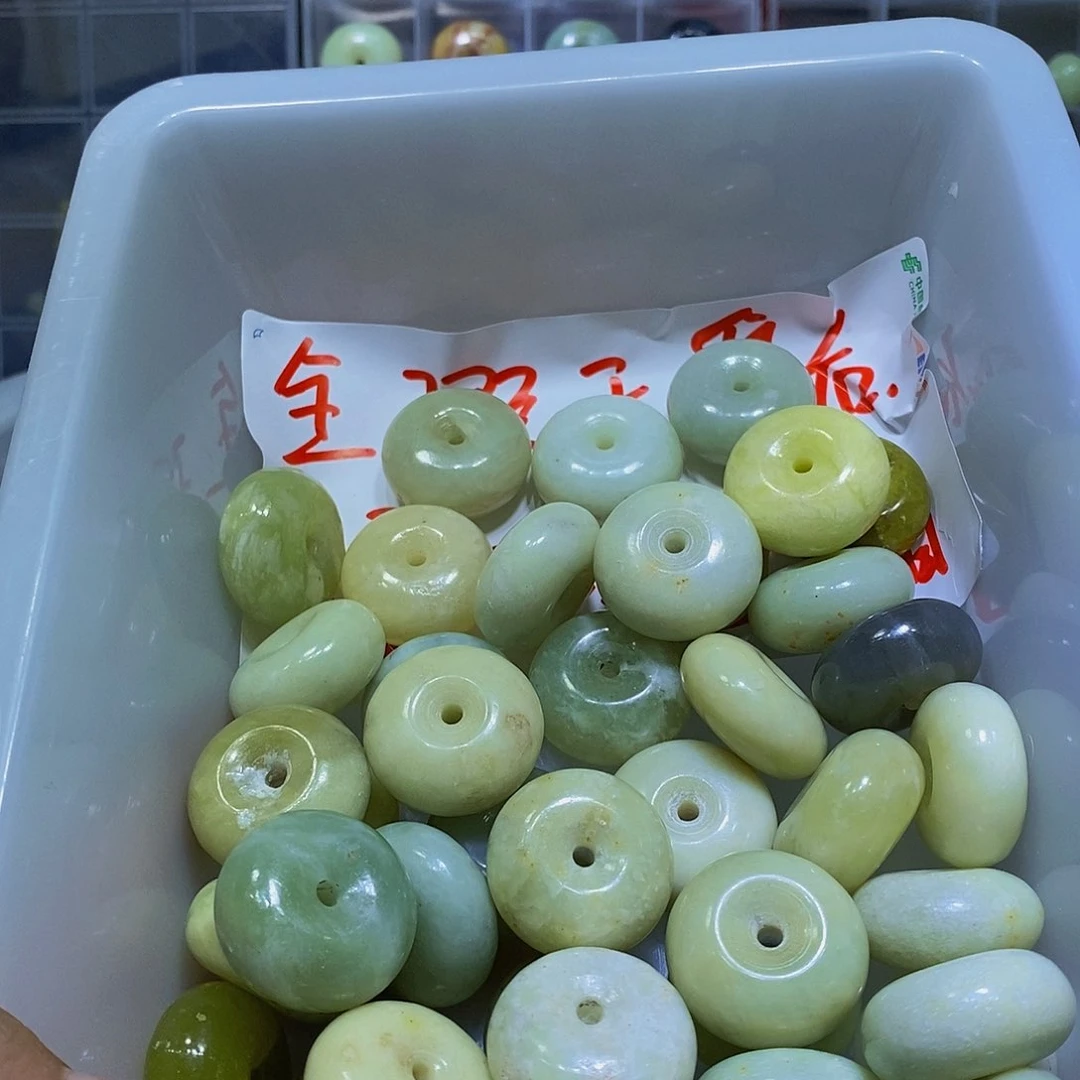 合金蛇纹石玉珠宝半成品44