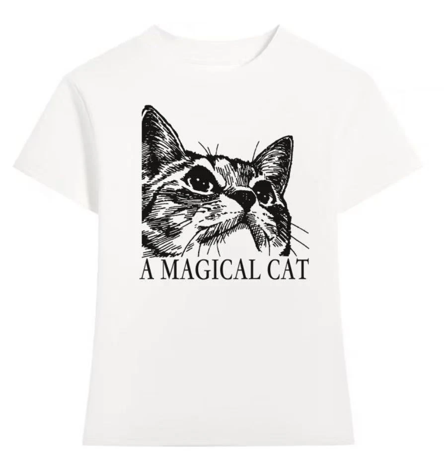 【FNPN】辣妹风弹力夏季修身猫咪透气柔软亲肤短袖T恤