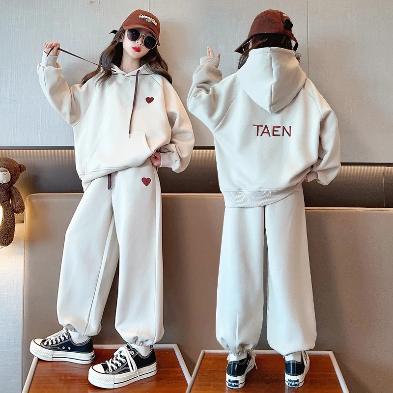 女童春秋套装2025新款6-12岁15岁中大童休闲运动洋气小女孩两件套