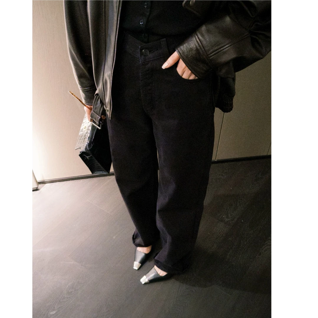 syna希娜 腰精 显瘦遮胯舒适牛仔秋叶裤