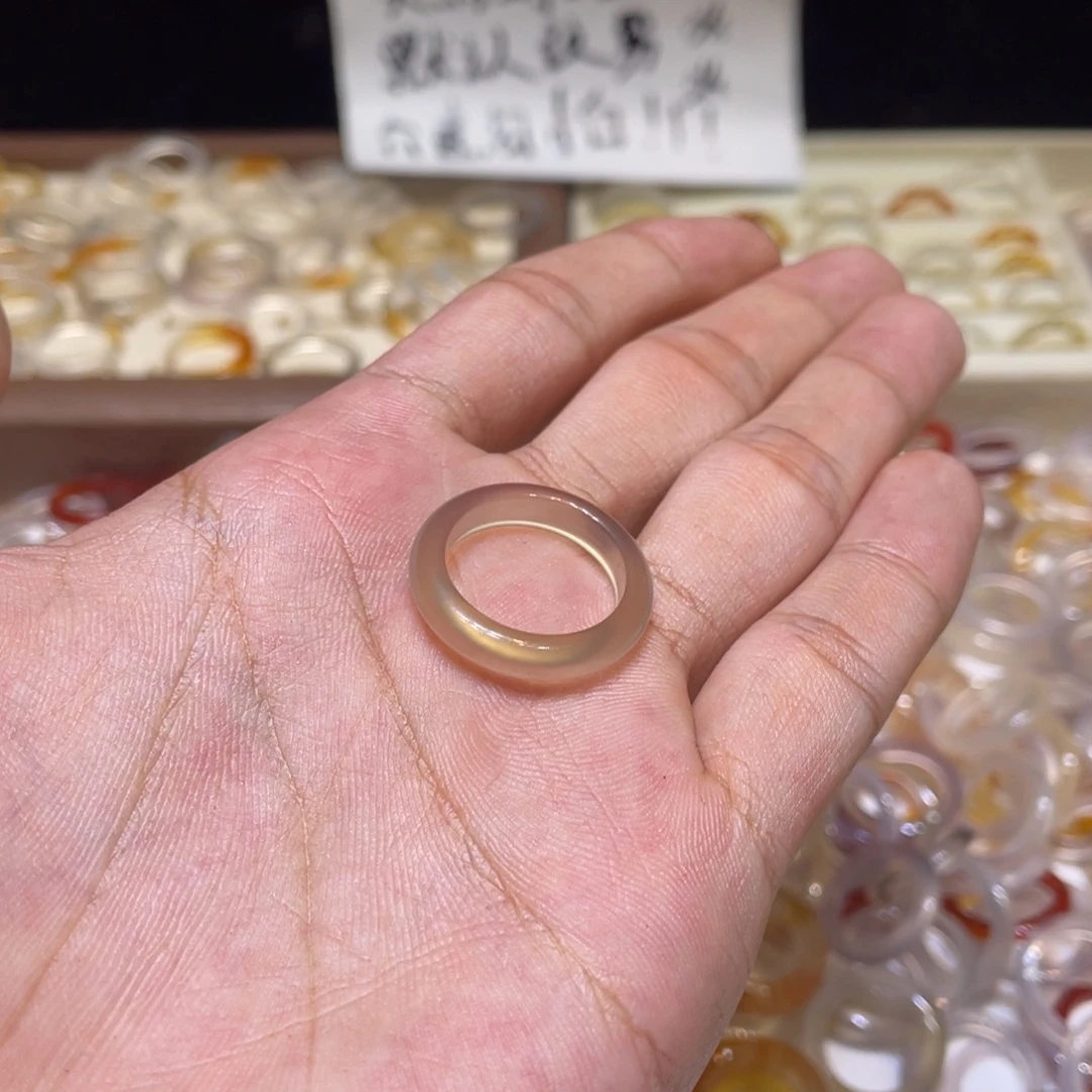 玛瑙/玉髓未镶嵌戒指45号港16