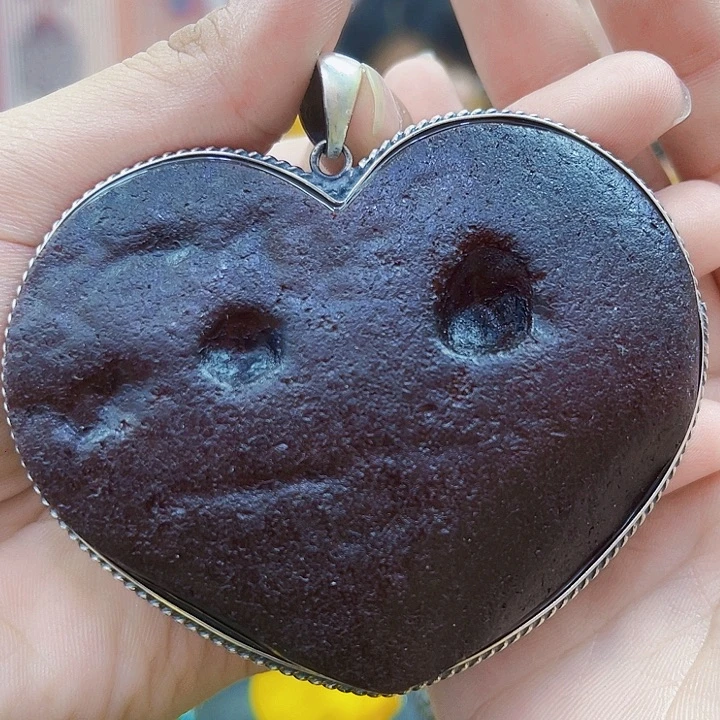 蜜蜡颈饰银S925镶嵌吊坠