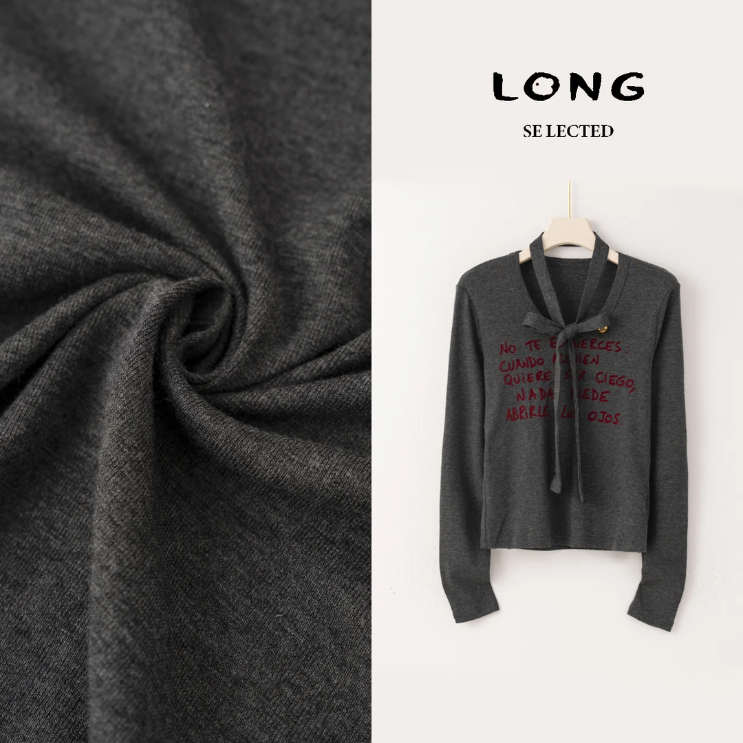 Q2849【特价-占单者限购】欧货字母时尚印花修身长T配高雅领带