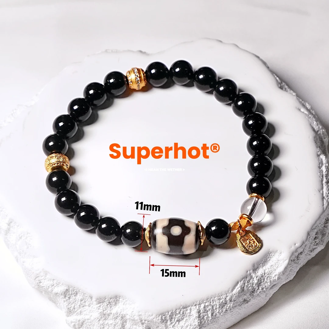 岚宫措 | 坛城三眼天珠手链 祥云（多样性发货）L453